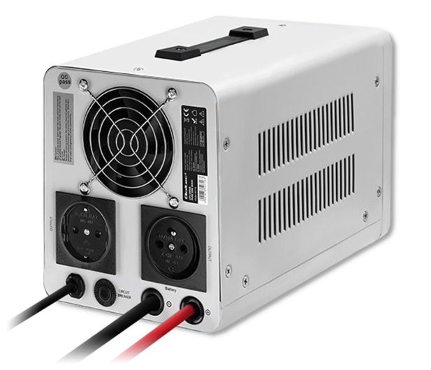 QOLTEC UPS Pure Sine Wave | 500VA | 350W | Stała faza | Szary 50716 - 1180182 - zdjęcie 2